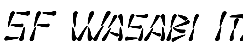SF Wasabi Italic cкачать шрифт бесплатно